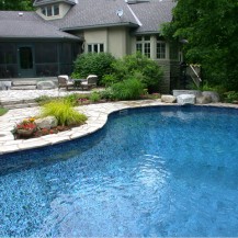 Kidney-shaped in-ground pool - beautiful Nepean back yard