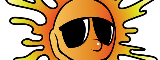 Sun wearing sunglasses, reminding you to stay cool for summer.