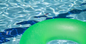 A tube floating in a pool