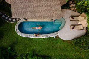 pool in backyard